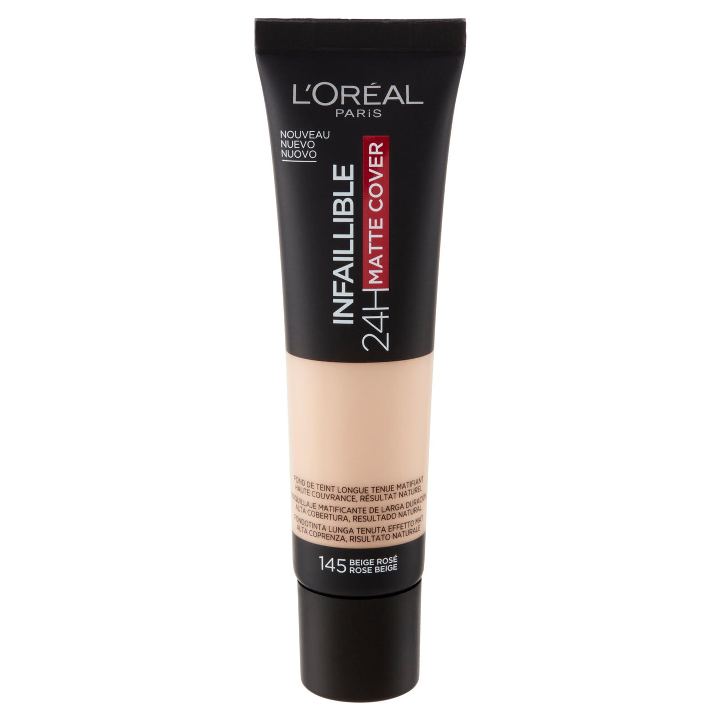 L'Oréal Paris Infaillible 24h Mat Cover Fondotinta Coprente Finish Matte Lunga Durata 145 Beige Rosé (25531894)