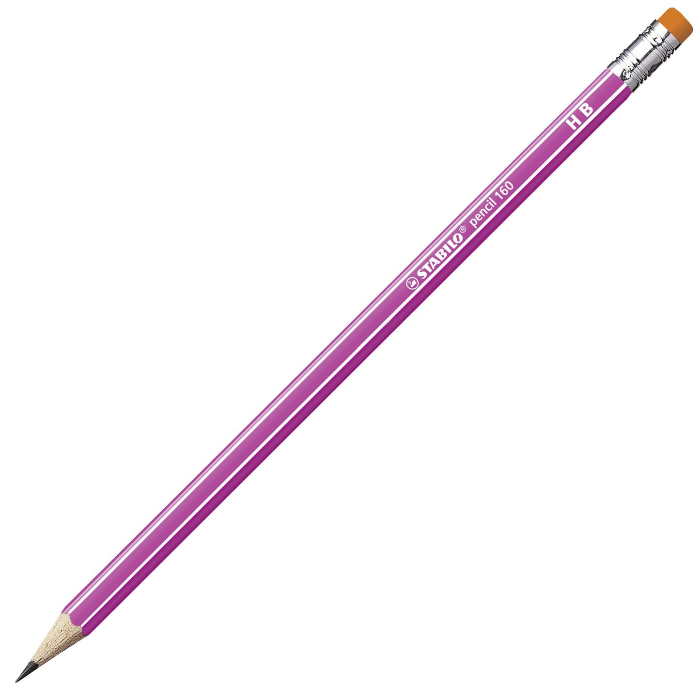 Matita in grafite - STABILO Pencil 160 con gommino - Rosa - Gradazione HB (25545207)