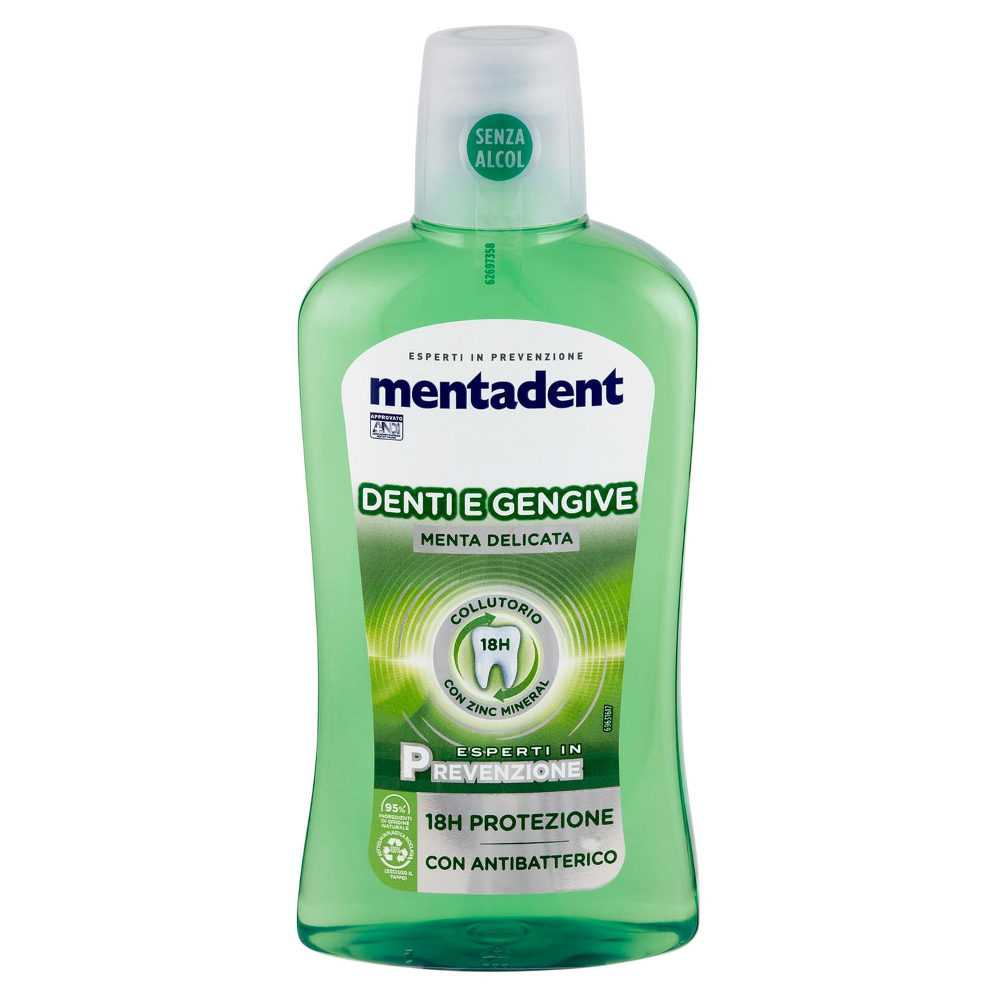 Mentadent Collutorio con Zinc Mineral Denti e Gengive 500 ml (25560022)
