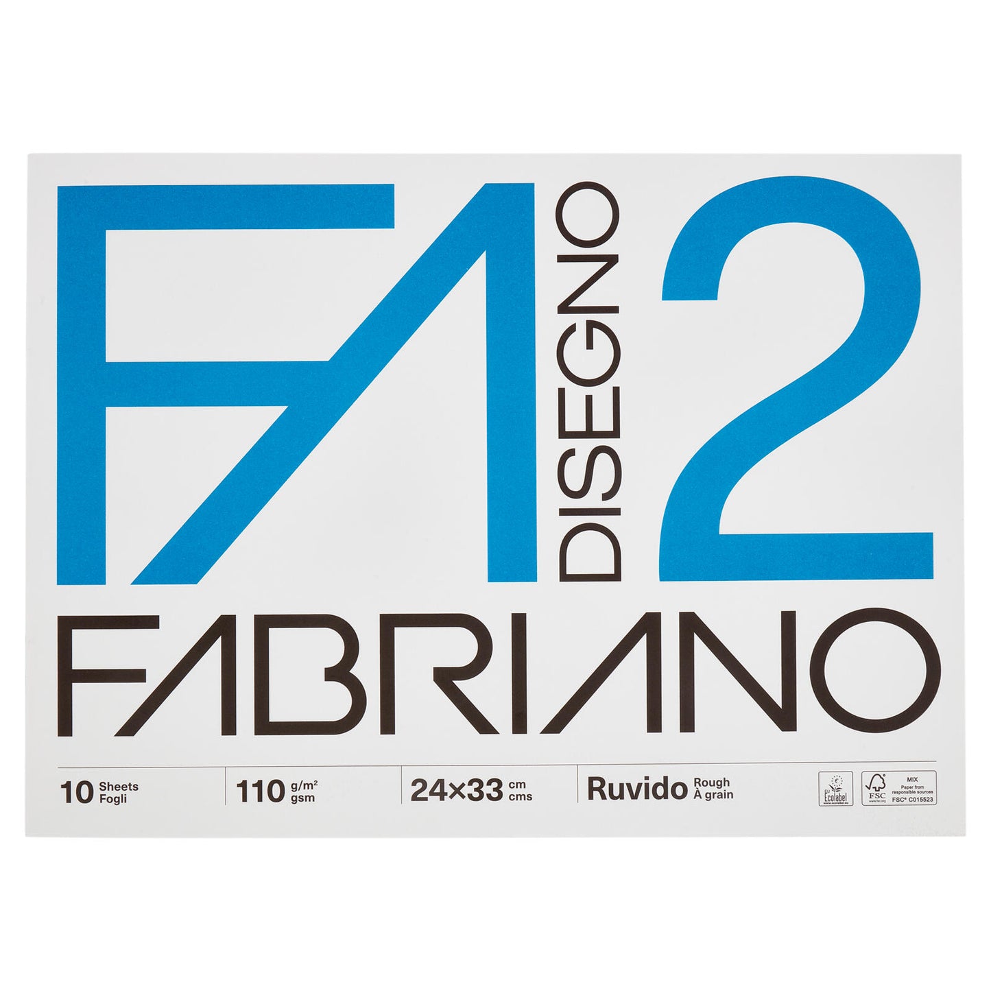 Fabriano Disegno 2 110 g/m² 24x33 cm Ruvido 10 Fogli (25528398)