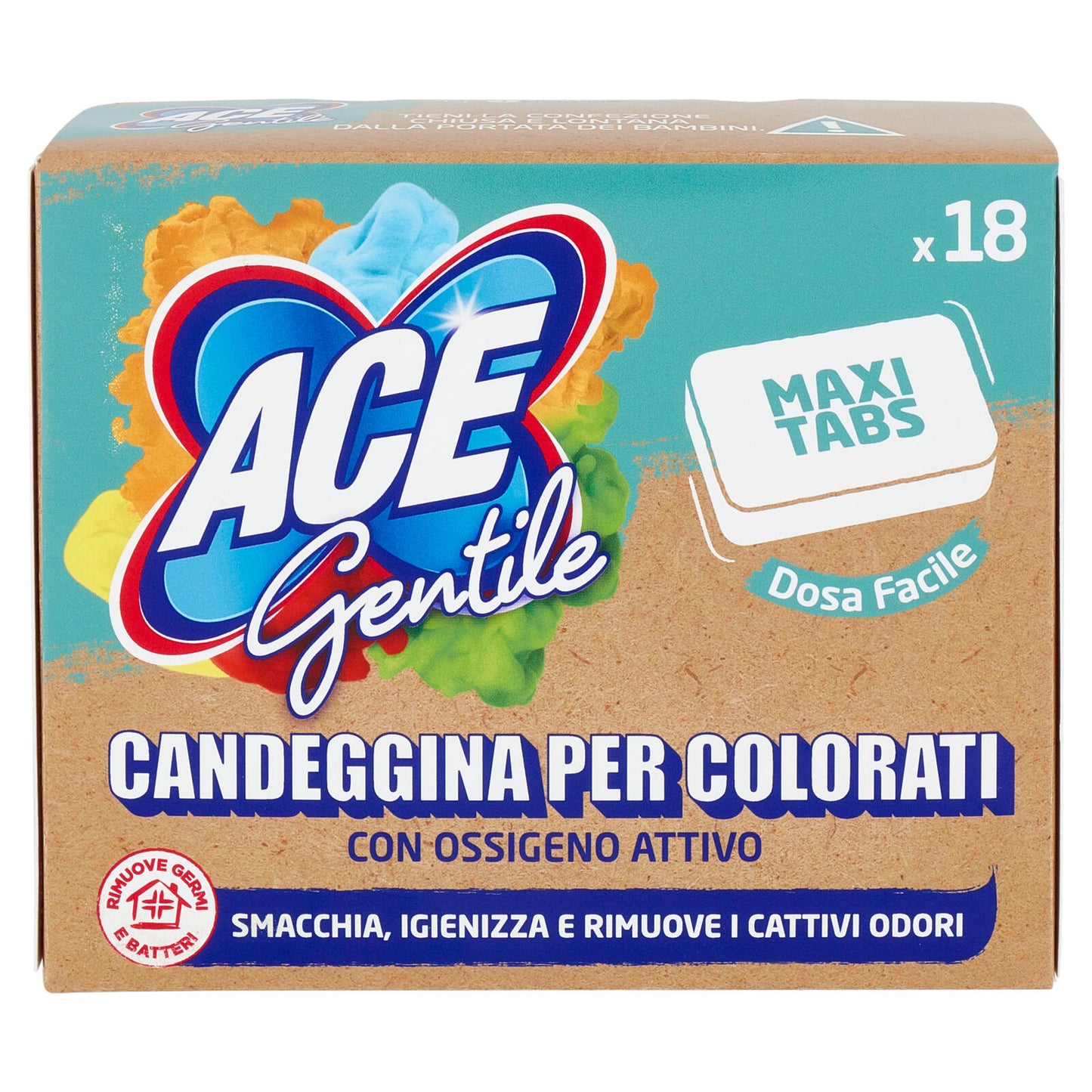 Ace Gentile Maxi Tabs Candeggina per Colorati 18 x 18 g (25518944)
