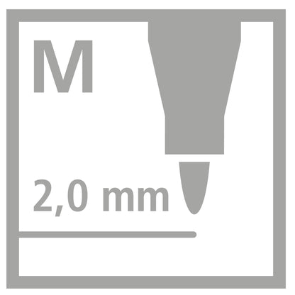 Pennarello - STABILO power - Punta Media - Astuccio da 18 - Colori assortiti (25572396)