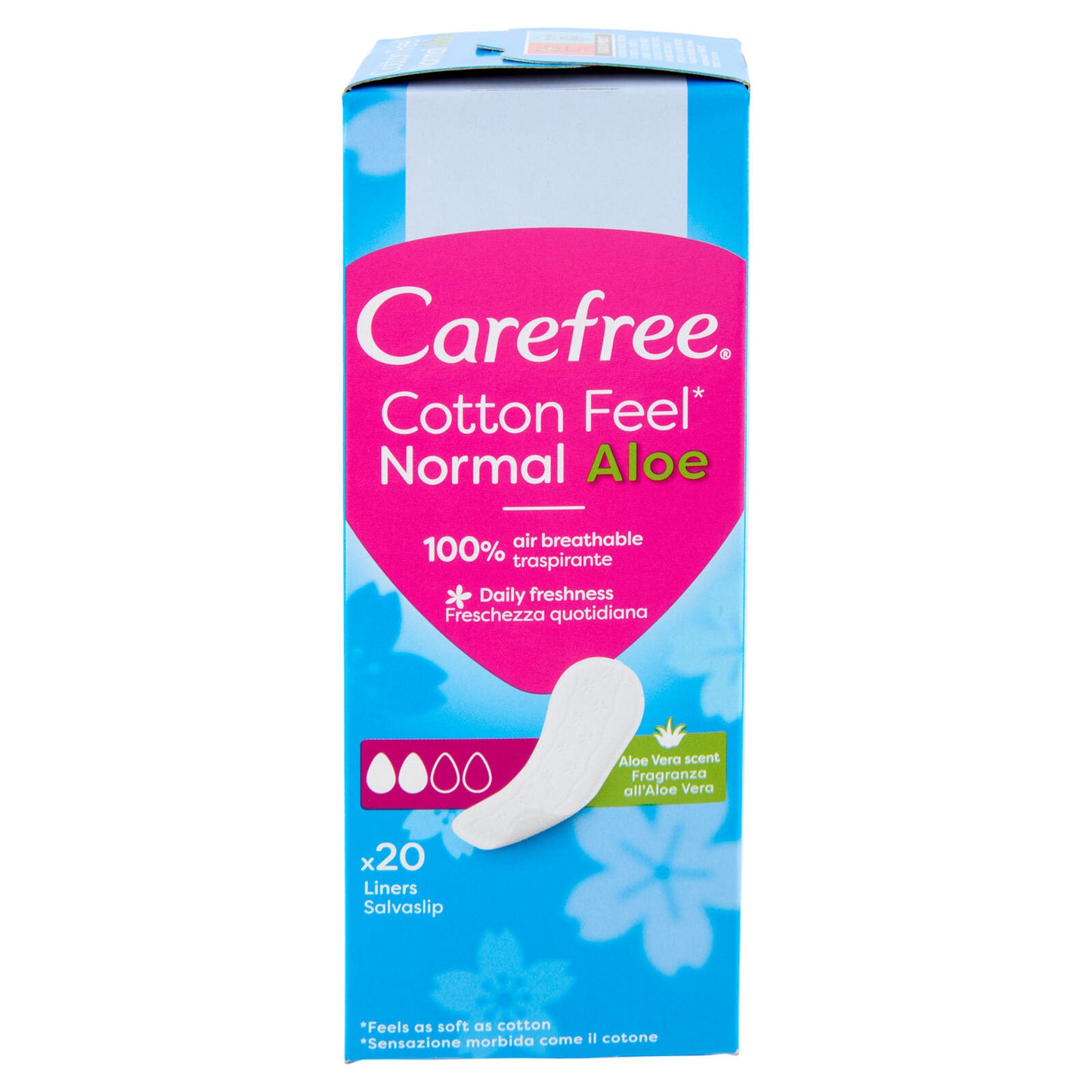 Carefree Cotton Feel* Normal Aloe Fragranza all'Aloe Vera Salvaslip 20 pz (25521472)
