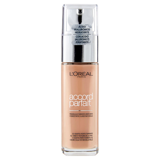L'Oréal Paris Accord Parfait, Fondotinta Liquido con Acido Ialuronico, Sable rosé (5.R), 30 ml (25531687)