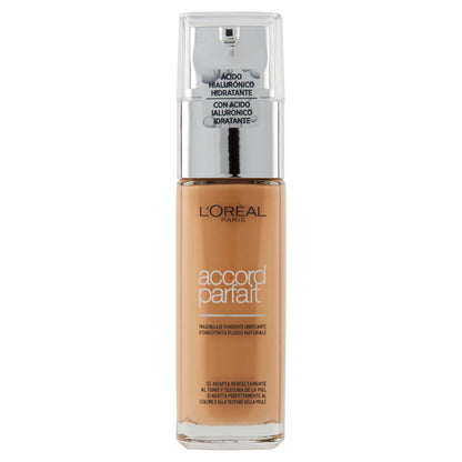 L'Oréal Paris Accord Parfait Fondotinta Liquido Arricchito con Acido Ialuronico 4.D/4.W Naturel Doré (25531645)