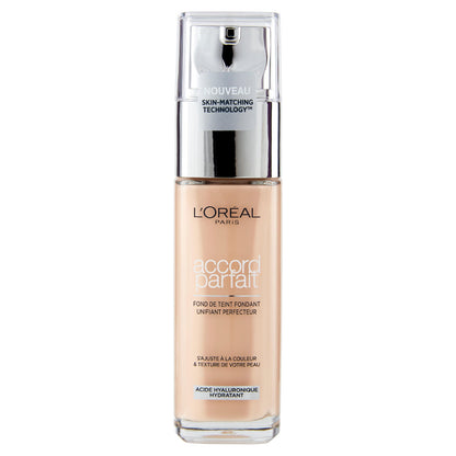 L'Oréal Paris Accord Parfait, Fondotinta Liquido con Acido Ialuronico, 2.N Vanille/Vanilla, 30 ml (25531671)