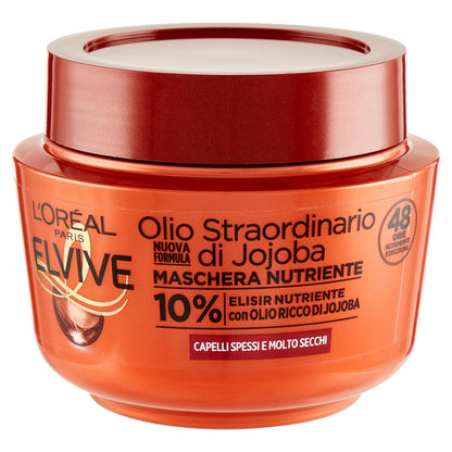 L'Oréal Paris Maschera Capelli Elvive Olio Straordinario, per Capelli Secchi o Spenti, 300 ml (25531967)