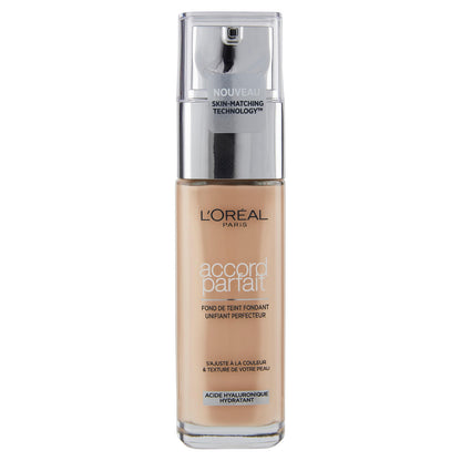 L'Oréal Paris Accord Parfait, Fondotinta Liquido con Acido Ialuronico, 2.D/2.W Amande Doré, 30 ml (25531669)