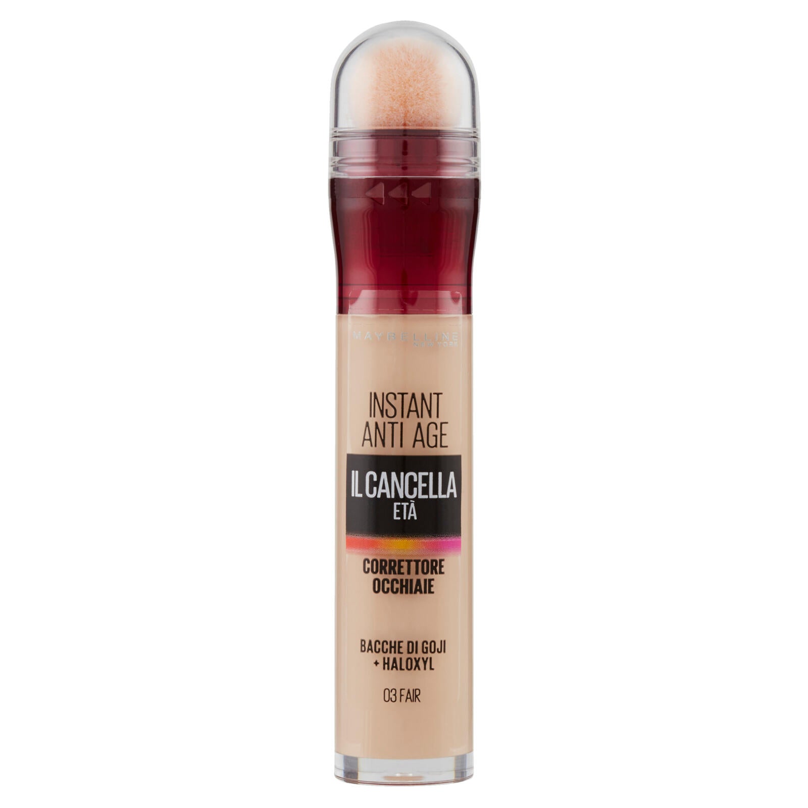 Maybelline New York Correttore Liquido Il Cancella Età con Bacche di Goji e Haloxyl, 03 Fair (25558688)