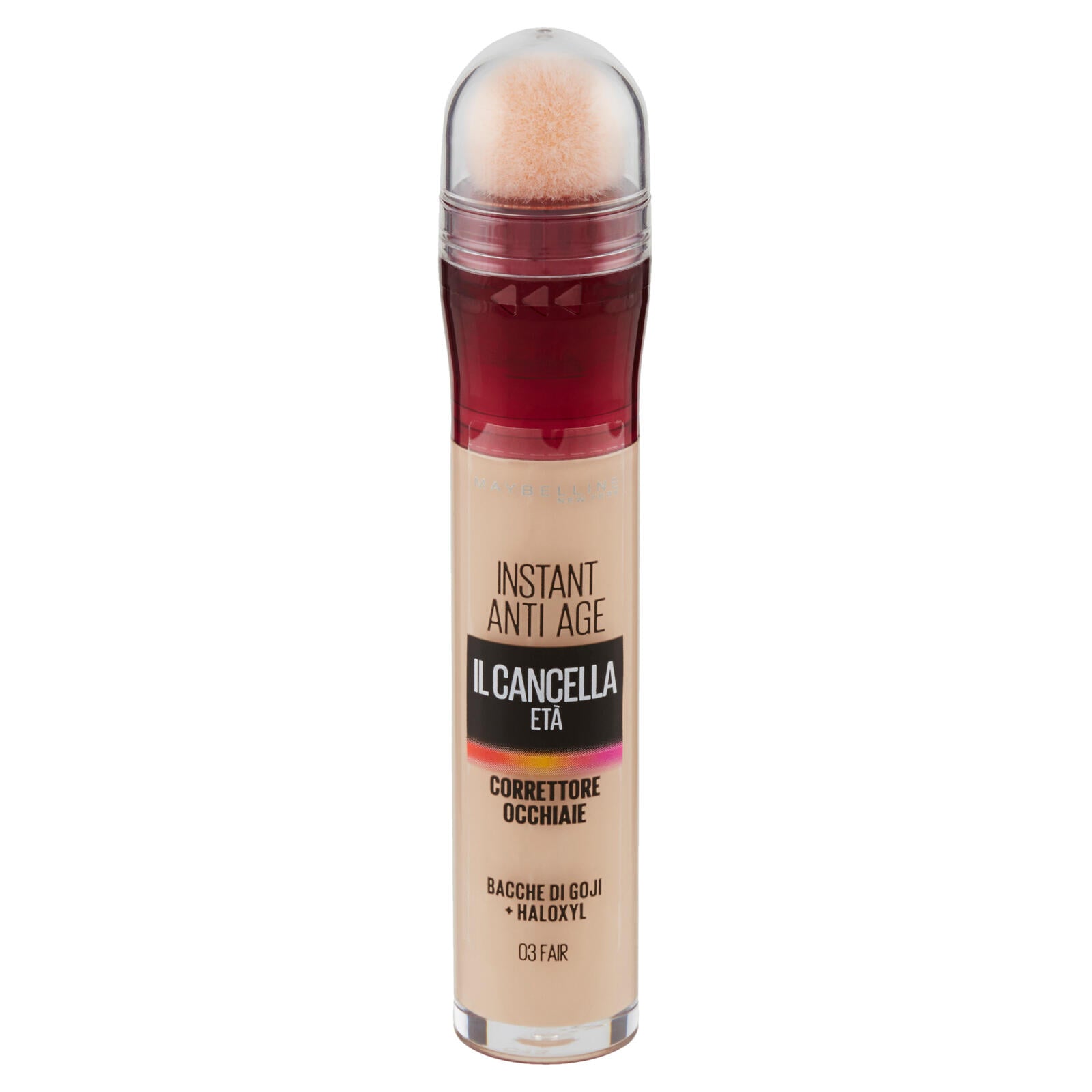 Maybelline New York Correttore Liquido Il Cancella Età con Bacche di Goji e Haloxyl, 03 Fair (25558689)