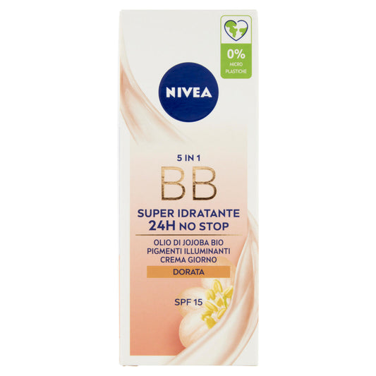 Nivea 5in1 BB Super Idratante 24H No Stop Crema Giorno Dorata SPF 15 50 ml (25563221)