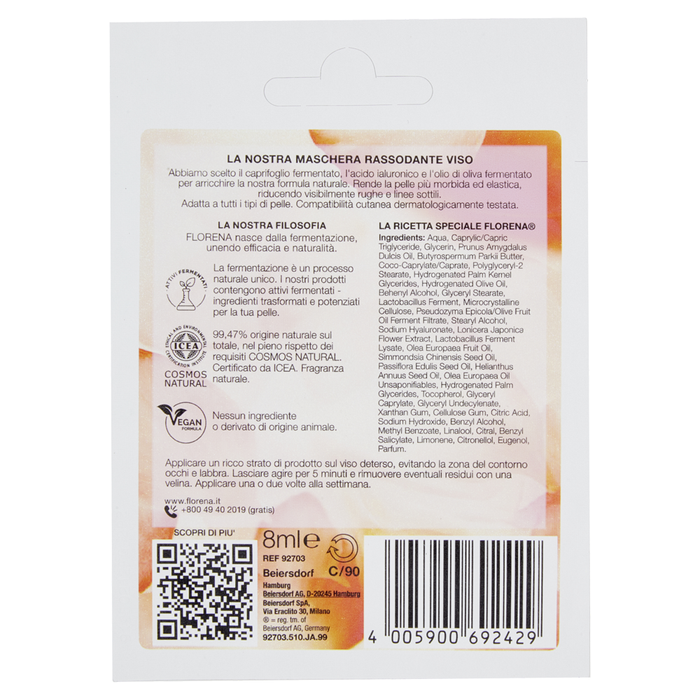 Florena - Maschera Rassodante Viso Naturale - 8 ml (25529756)