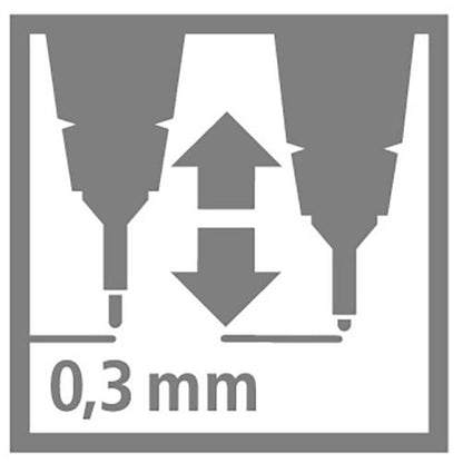 Fineliner con punta ammortizzata - STABILO SENSOR F - Tratto Fine (0,3 mm) - Rosso (25529297)