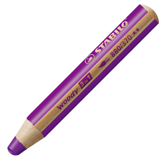 Matita colorata Multi-Funzione - STABILO woody 3 in 1 - Lilla (25542787)