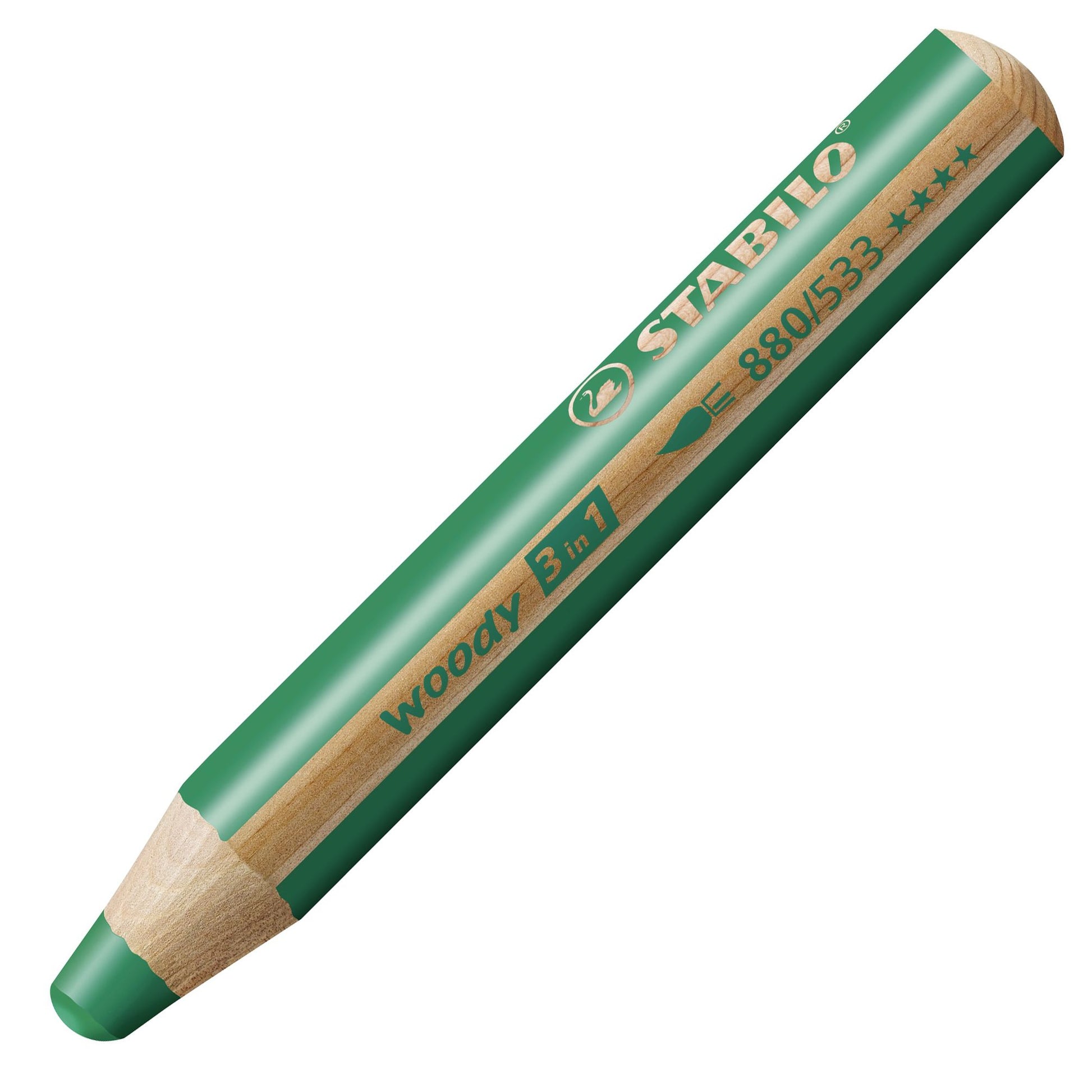 Matita colorata Multi-Funzione - STABILO woody 3 in 1 - Verde (25544724)