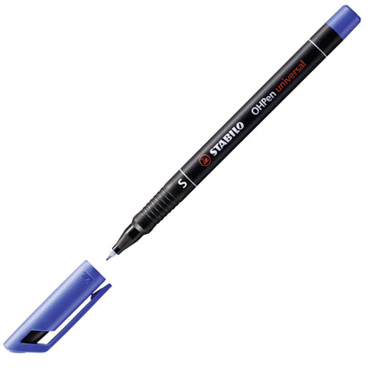 Marcatore - STABILO OHPen universal Permanente - Tratto Superfine (0,4 mm) - Blu (25534251)