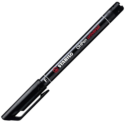 Marcatore - STABILO OHPen universal Permanente - Tratto Fine (0,7 mm) - Nero (25534185)