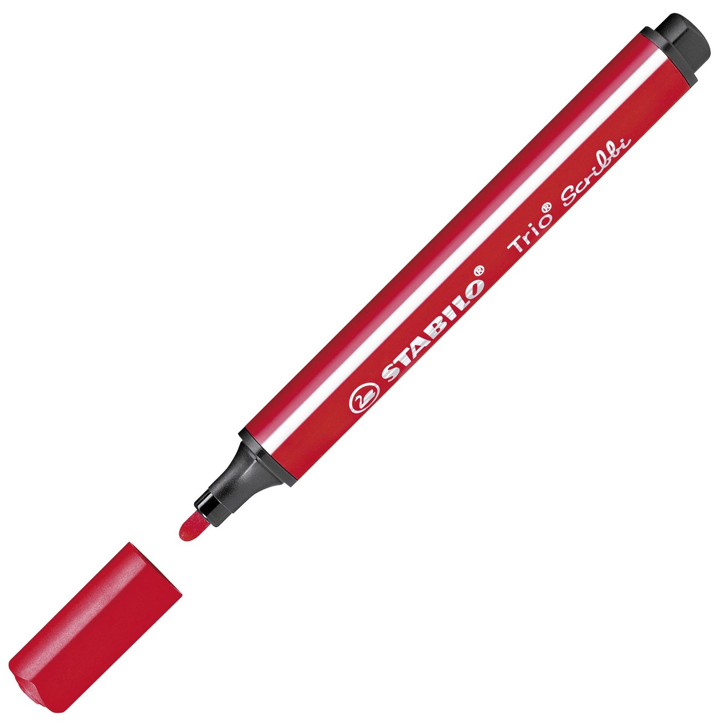 Pennarello triangolare con punta ammortizzata - STABILO Trio Scribbi - Rosso (25577993)