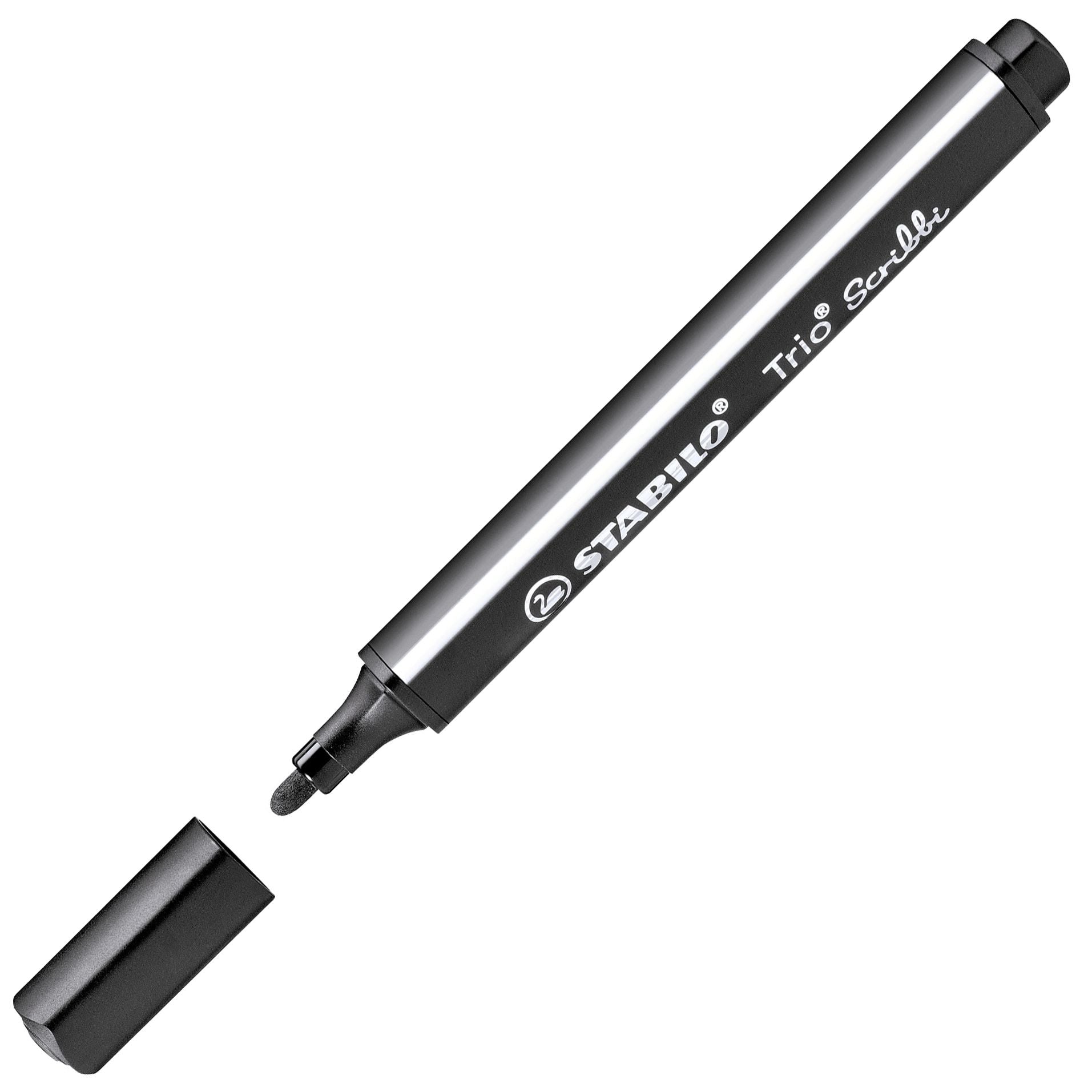 Pennarello triangolare con punta ammortizzata - STABILO Trio Scribbi - Nero (25577940)