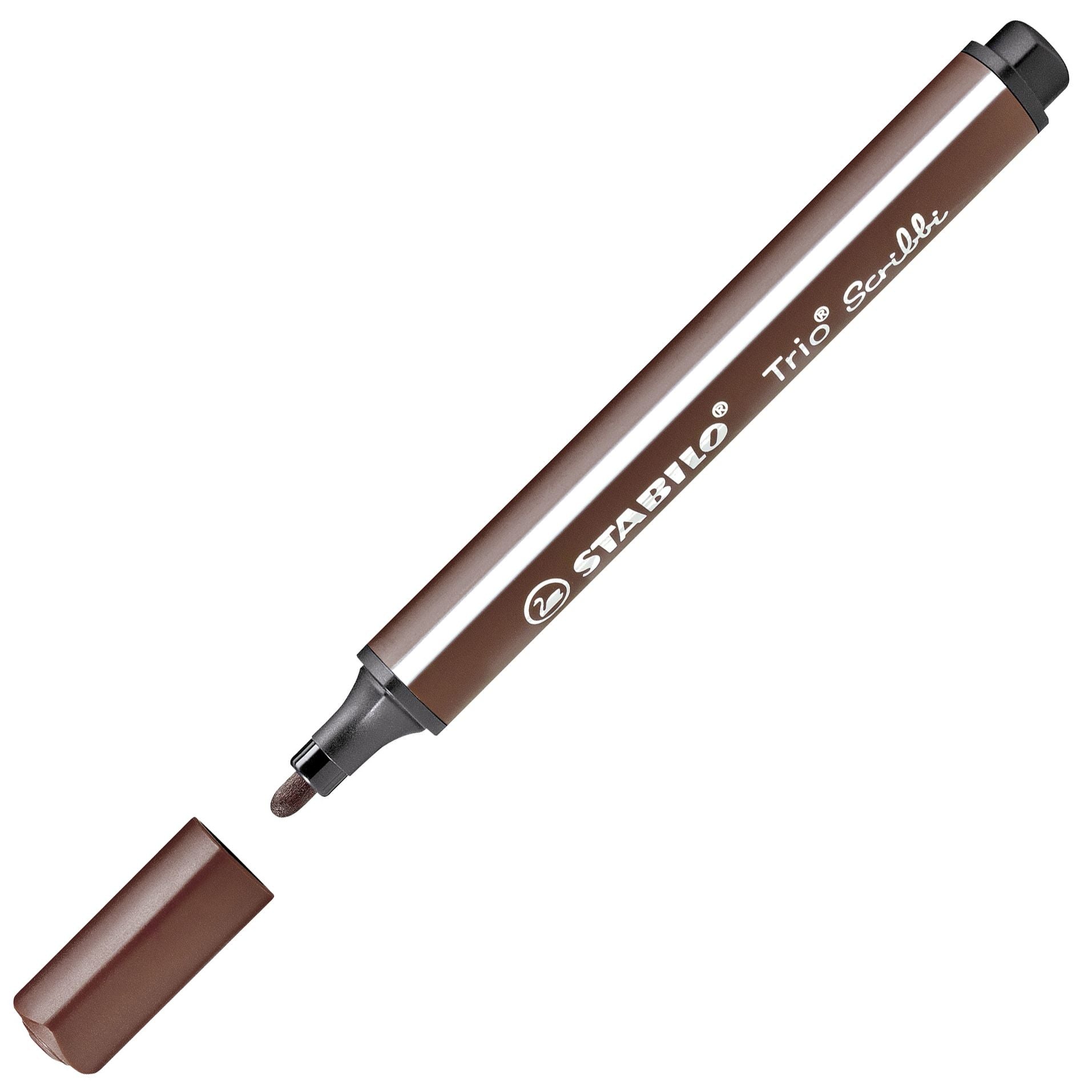Pennarello triangolare con punta ammortizzata - STABILO Trio Scribbi - Marrone (25577819)