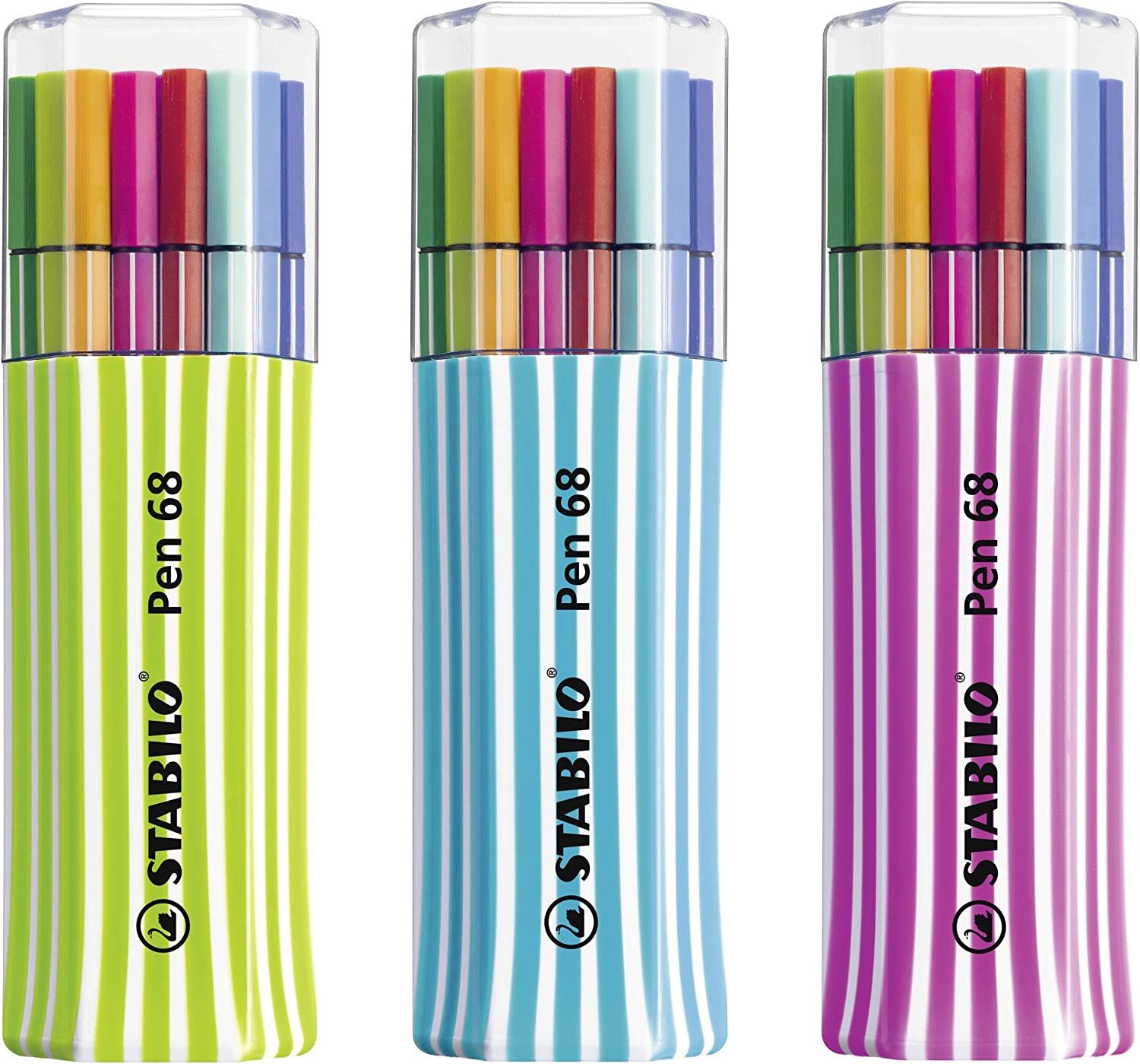 Pennarello Premium - STABILO Pen 68 - Single Pack - Astuccio da 15 - Colori assortiti (25574432)
