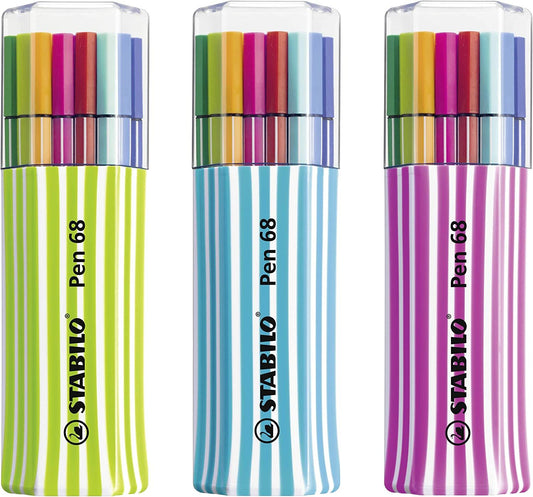 Pennarello Premium - STABILO Pen 68 - Single Pack - Astuccio da 15 - Colori assortiti (25574432)