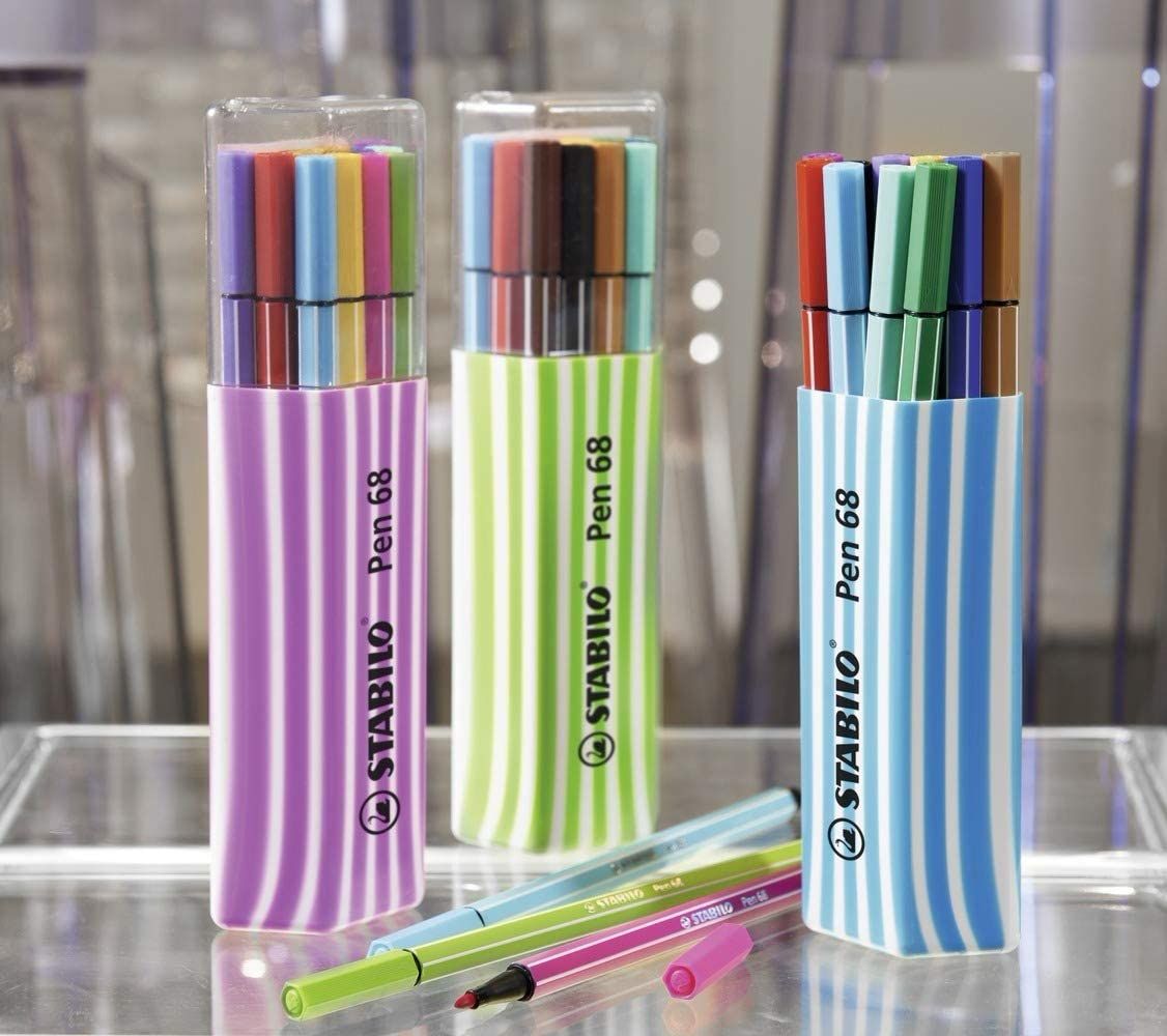 Pennarello Premium - STABILO Pen 68 - Single Pack - Astuccio da 15 - Colori assortiti (25574436)