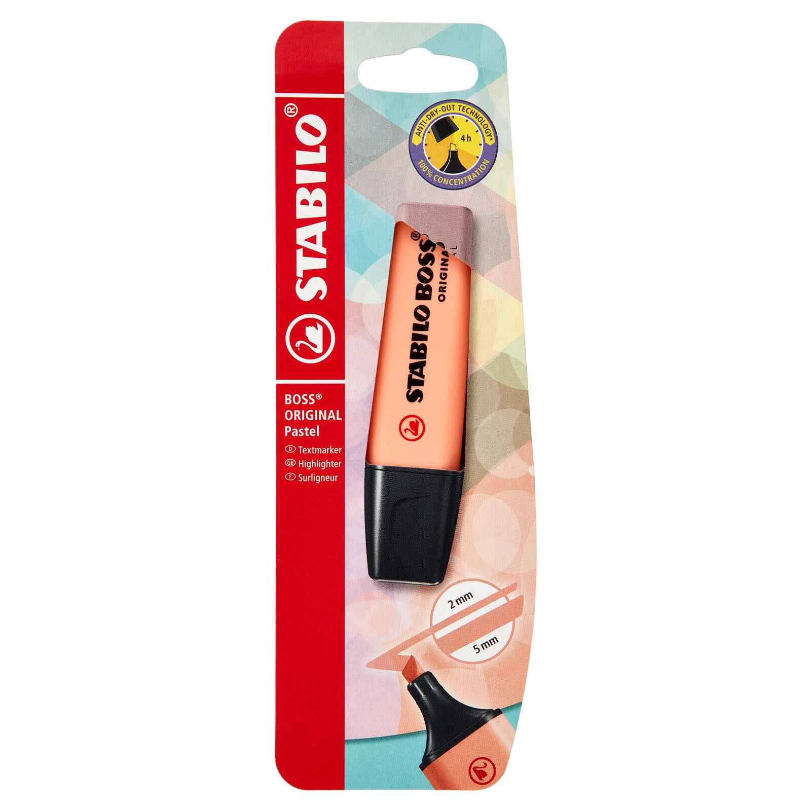 STABILO Boss Original Pastel evidenziatore rosa pesca - blister da 1 pz. (25608142)