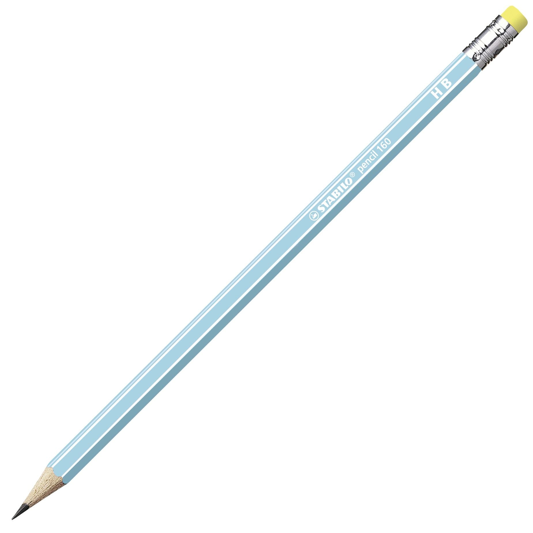 Matita in grafite - STABILO Pencil 160 con gommino - Blu - Gradazione HB (25545190)
