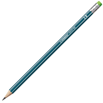 Matita in grafite - STABILO Pencil 160 con gommino - Petrolio - Gradazione 2B (25545197)