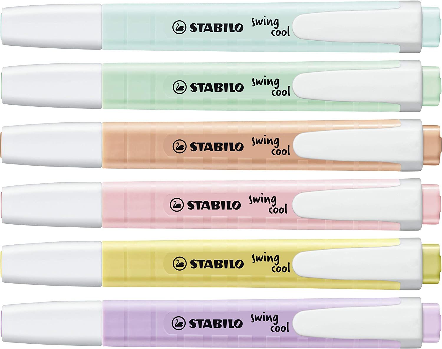 STABILO Pastel Collection Set – Confezione mista 13 pezzi: 6 swing cool pastel, 3 point 88, 3 pointMax, 1 righello stencil (25608154)