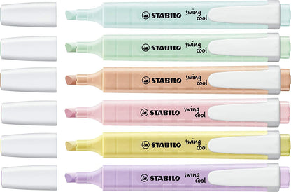 STABILO Pastel Collection Set – Confezione mista 13 pezzi: 6 swing cool pastel, 3 point 88, 3 pointMax, 1 righello stencil (25608155)