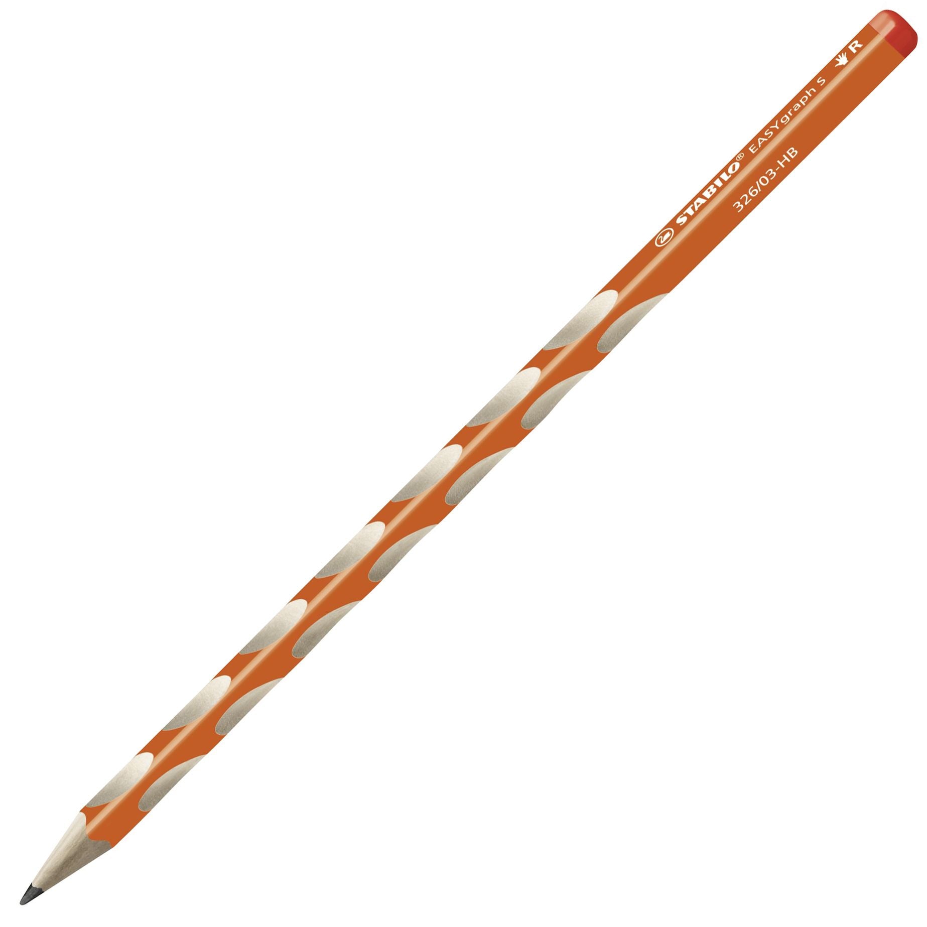 Matita Ergonomica triangolare - STABILO EASYgraph S per Destrimani in Arancione - Gradazione HB (25545086)