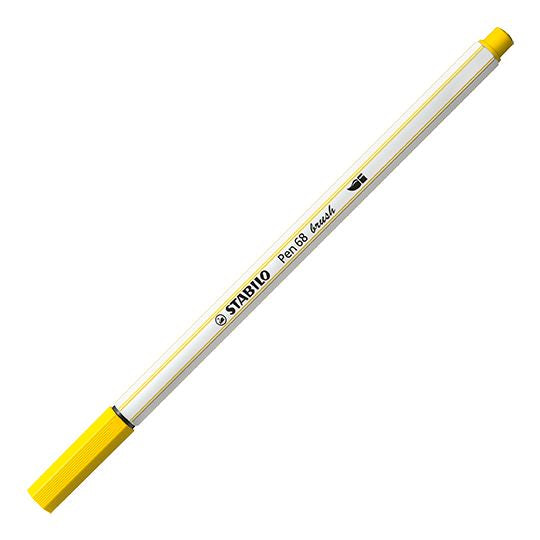 Pennarello Premium con punta a pennello - STABILO Pen 68 brush - Giallo (25576108)