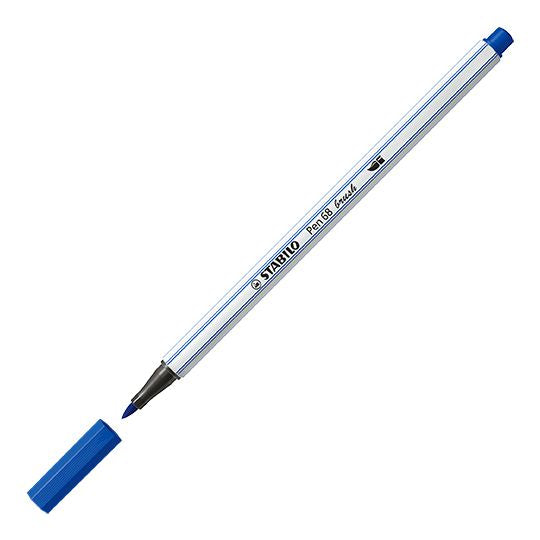 Pennarello Premium con punta a pennello - STABILO Pen 68 brush - Blu Oltremare (25575919)