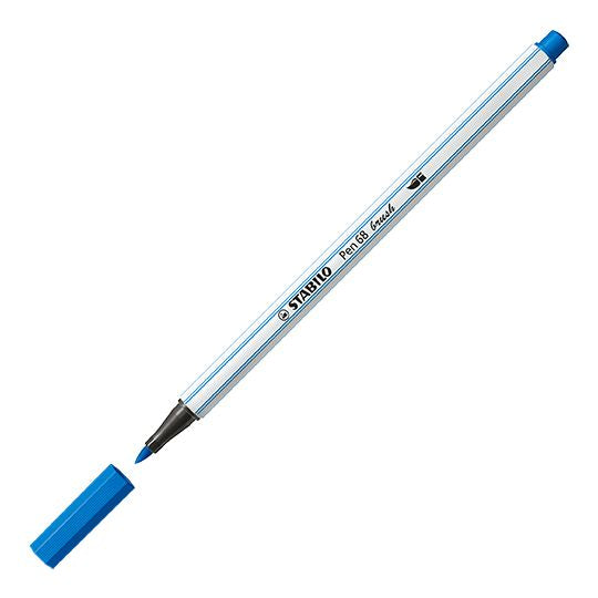 Pennarello Premium con punta a pennello - STABILO Pen 68 brush - Blu Scuro (25575972)