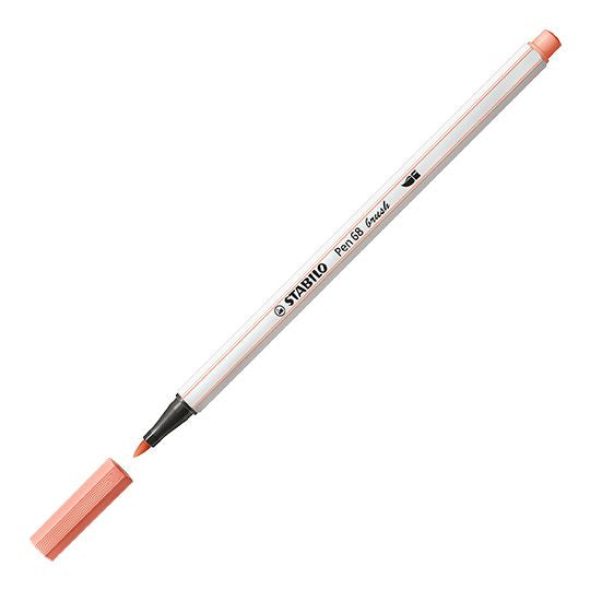 Pennarello Premium con punta a pennello - STABILO Pen 68 brush - Carnicino Chiaro (25576086)