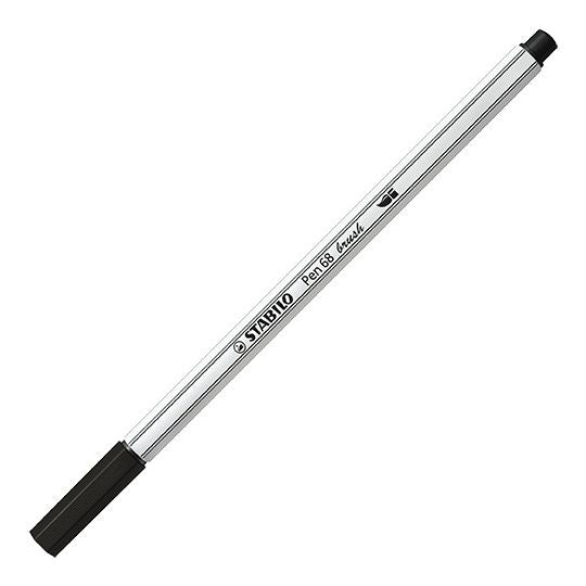 Pennarello Premium con punta a pennello - STABILO Pen 68 brush - Nero (25576201)