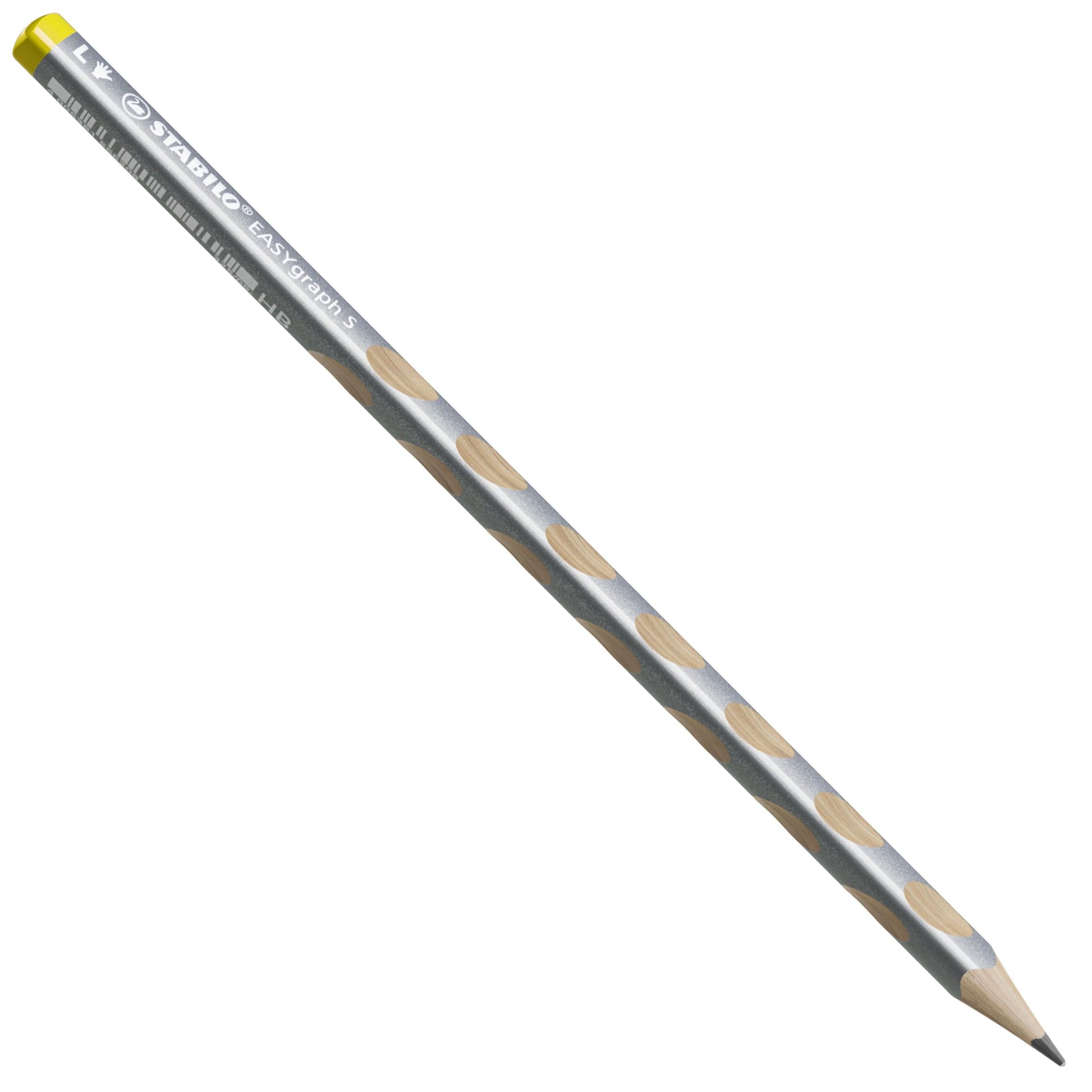Matita Ergonomica triangolare - STABILO EASYgraph S Metallic per Mancini in Argento - Confezione da 6 - Gradazione HB
 (25545072)