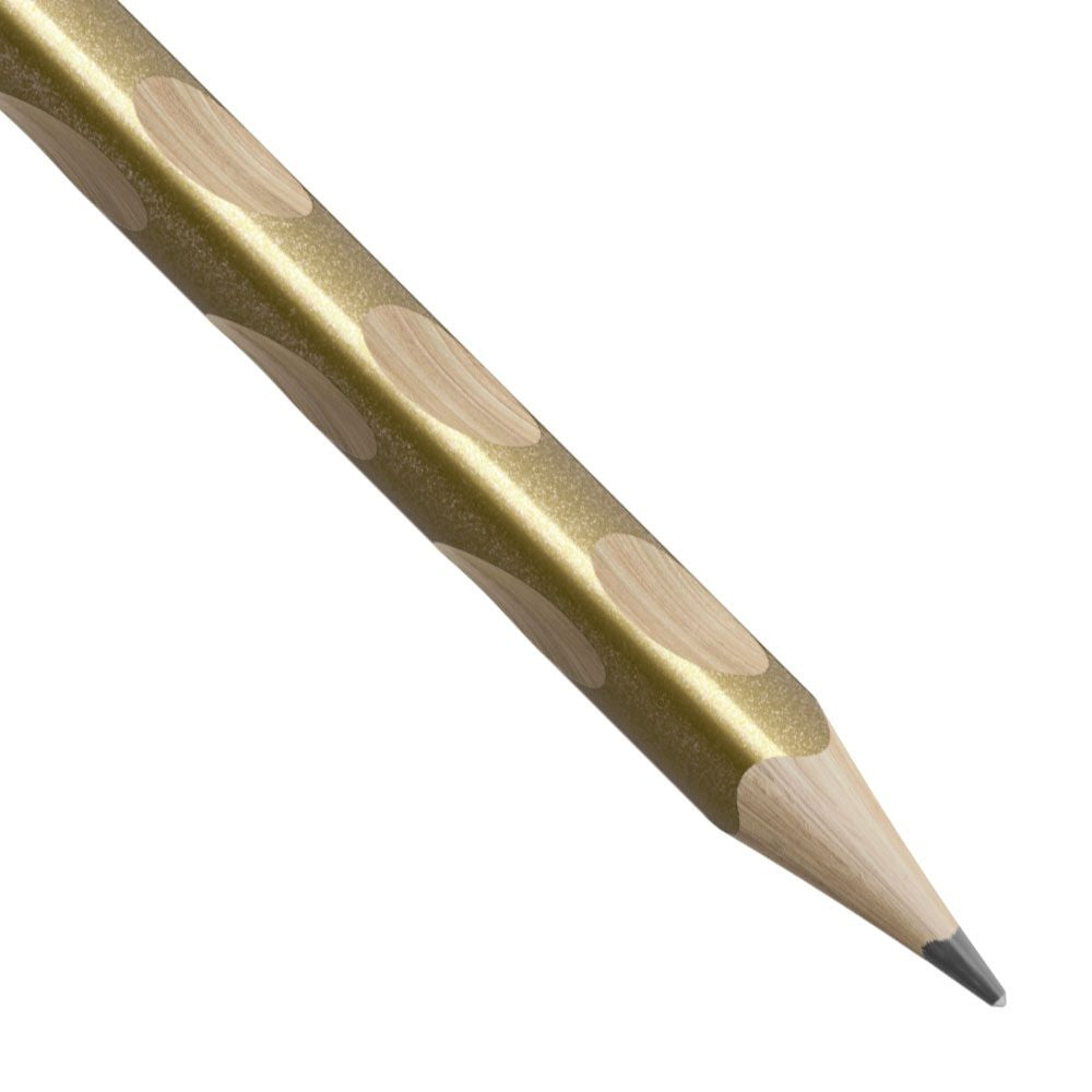 Matita Ergonomica triangolare - STABILO EASYgraph S Metallic per Mancini in Oro - Confezione da 6 - Gradazione HB
 (25545080)