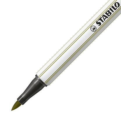 Pennarello Premium con punta a pennello - STABILO Pen 68 brush - Verde muschio (25576811)