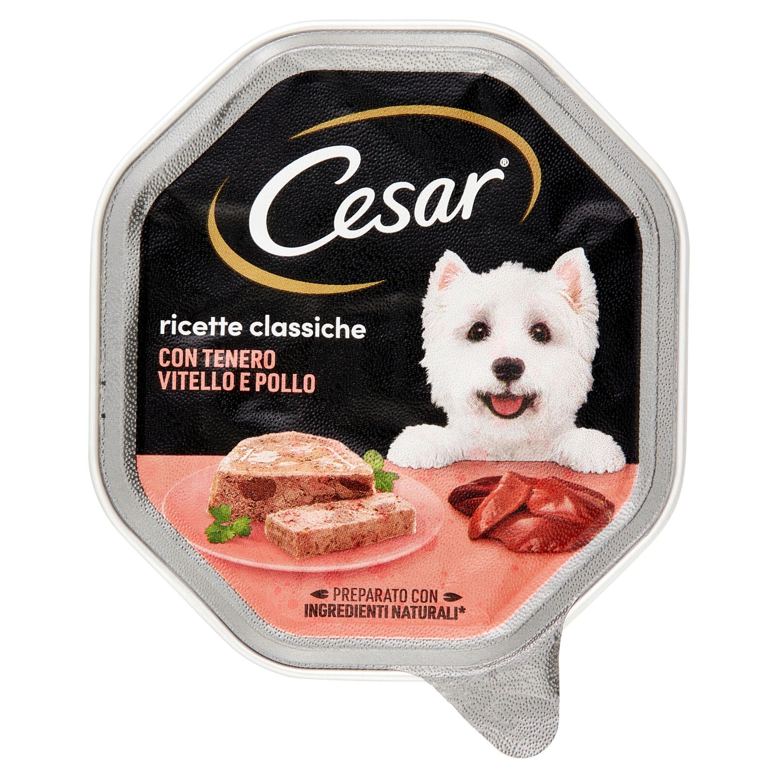 Cesar Ricette Classiche Cibo Umido Cane in Vaschetta con Tenero Vitello e Pollo 150 g (25522091)