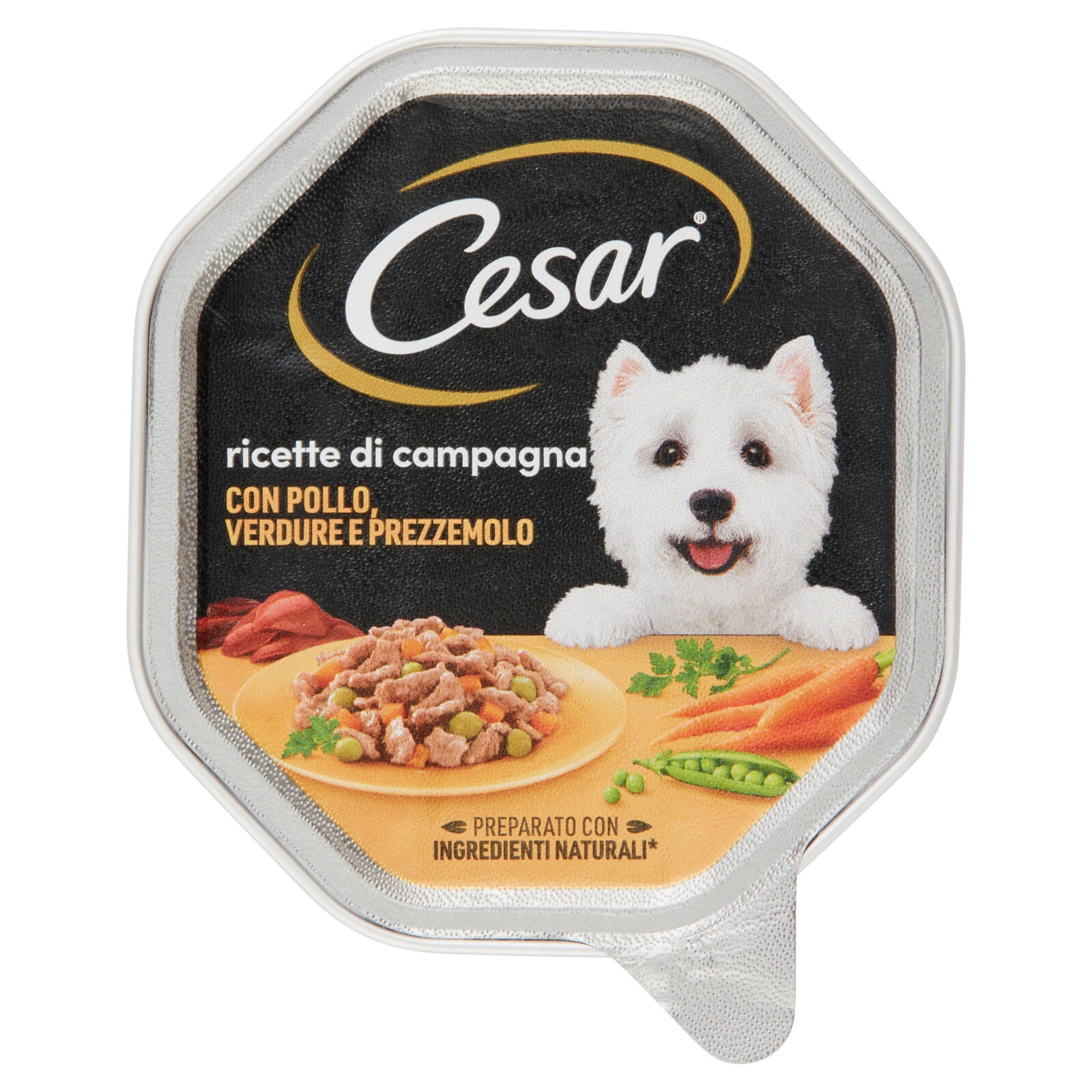 Cesar Ricette di Campagna Cibo Umido Cane in Vaschetta con Pollo, Verdurine e Prezzemolo 150 g (25522092)