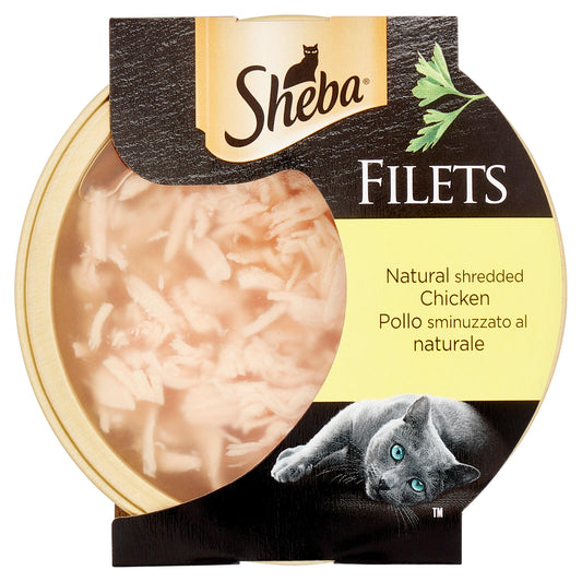 Sheba Filets Cibo Umido Gatto con Pollo sminuzzato al naturale 60 g (25603242)