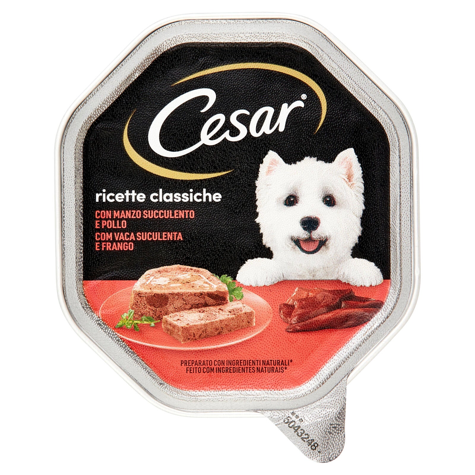 Cesar Ricette Classiche Cibo Umido Cane in Vaschetta con Manzo Succulento e Pollo 150 g (25522088)