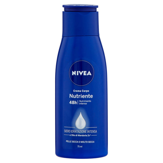 Nivea Crema Corpo Nutriente 48 h Siero Idratazione Intensa e Olio di Mandorla 75 ml (25563399)