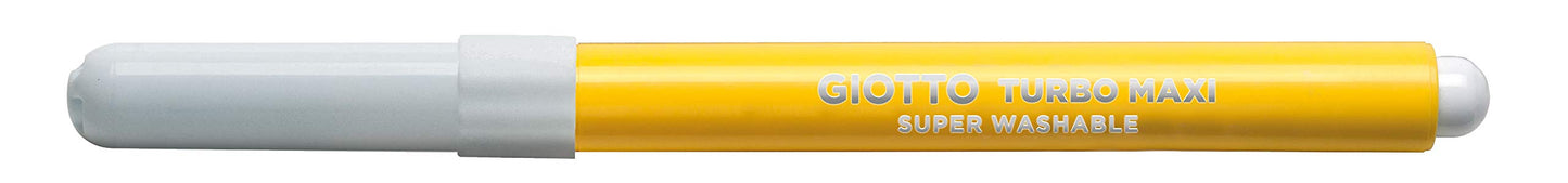GIOTTO Turbo Maxi - Astuccio Da 24 Pennarelli A Punta Larga, 5 mm, Super Lavabili (25530683)