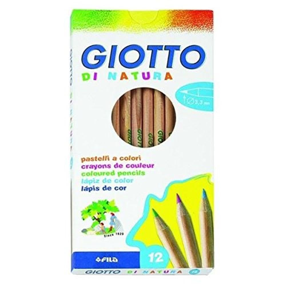 Giotto 240600 - Astuccio di Natura 12 Pastelli Colorati (25530648)