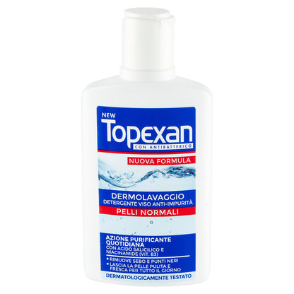 New Topexan con Antibatterico Dermolavaggio Detergente Viso Anti-Impurità Pelli Normali 150 ml (25562980)