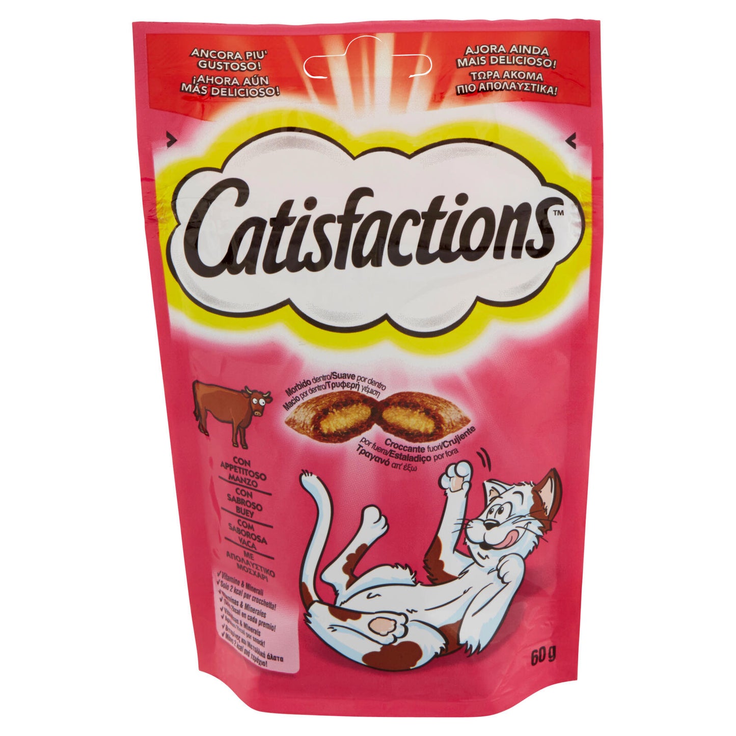 Catisfactions Snack Gatto con Appetitoso Manzo 60 g (25521540)